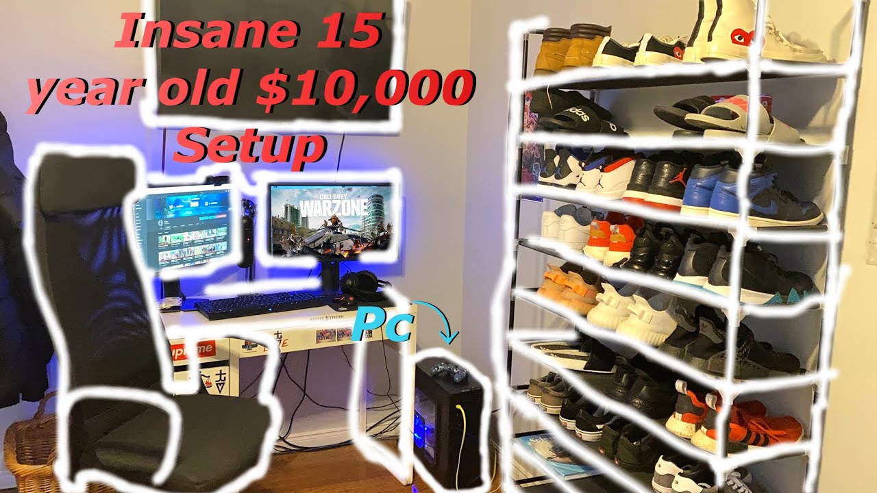 15 Year olds INSANE hypebeast Room Tour ($10,000)