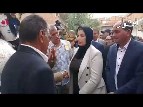 وزيرة وزارة التضامن الوطني والأسرة وقضايا المرأة صورية مولوجي في زيارة لمدينة سيدي عيسى بالمسيلة