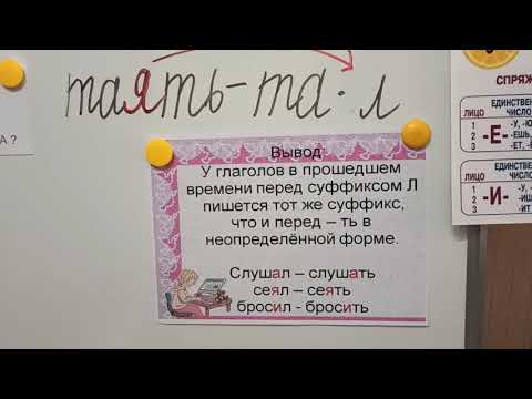 Русский язык  4 класс  Правописание суффиксов глаголов прошедшего времени