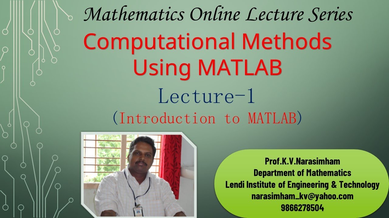 Introduction to MATLAB(Lecture 1) - YouTube