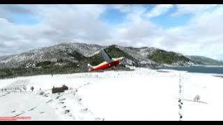 Dangerous Landing with Go Around Runway 8 at Zell am See LOWZ in the Platinum Airways C208B