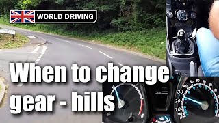 When to change gear uphill - how to drive a manual car