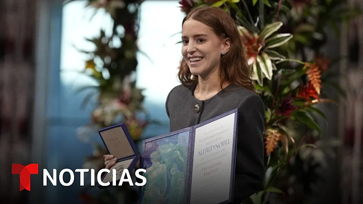 Vea cuando la hija de María Corina Machado recibe por ella el Nobel de la Paz | Noticias Telemundo