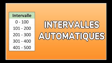 CRÉER DES INTERVALLES AUTOMATIQUES DE DONNÉES SUR EXCEL - DOCTEUR EXCEL