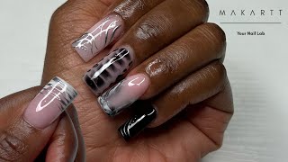 Makartt Acrylic Application with Gel Nail Tutorial | Blooming Gel | French Tip | Chrome Nails