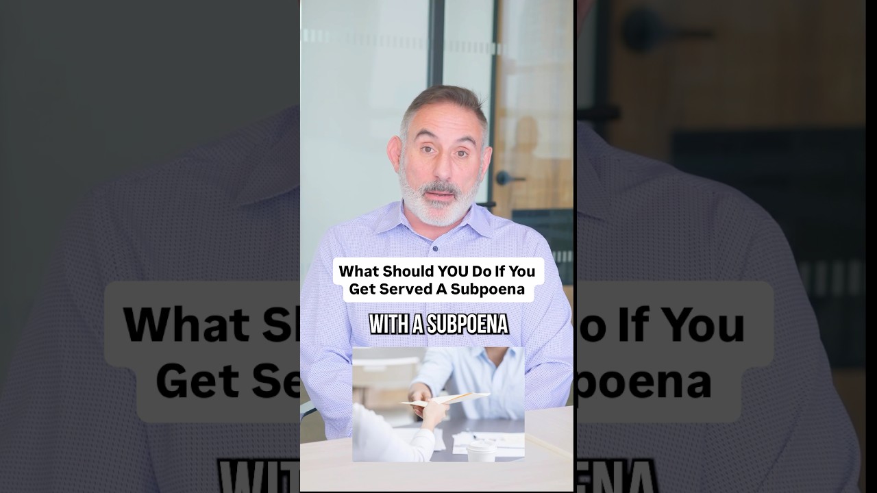 What Should YOU Do If You Get Served A Subpoena