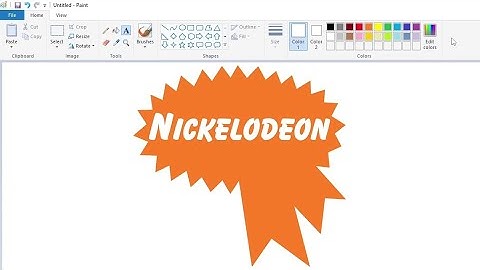How to draw a variant Nickelodeon logo using MS Paint | How to draw on your computer