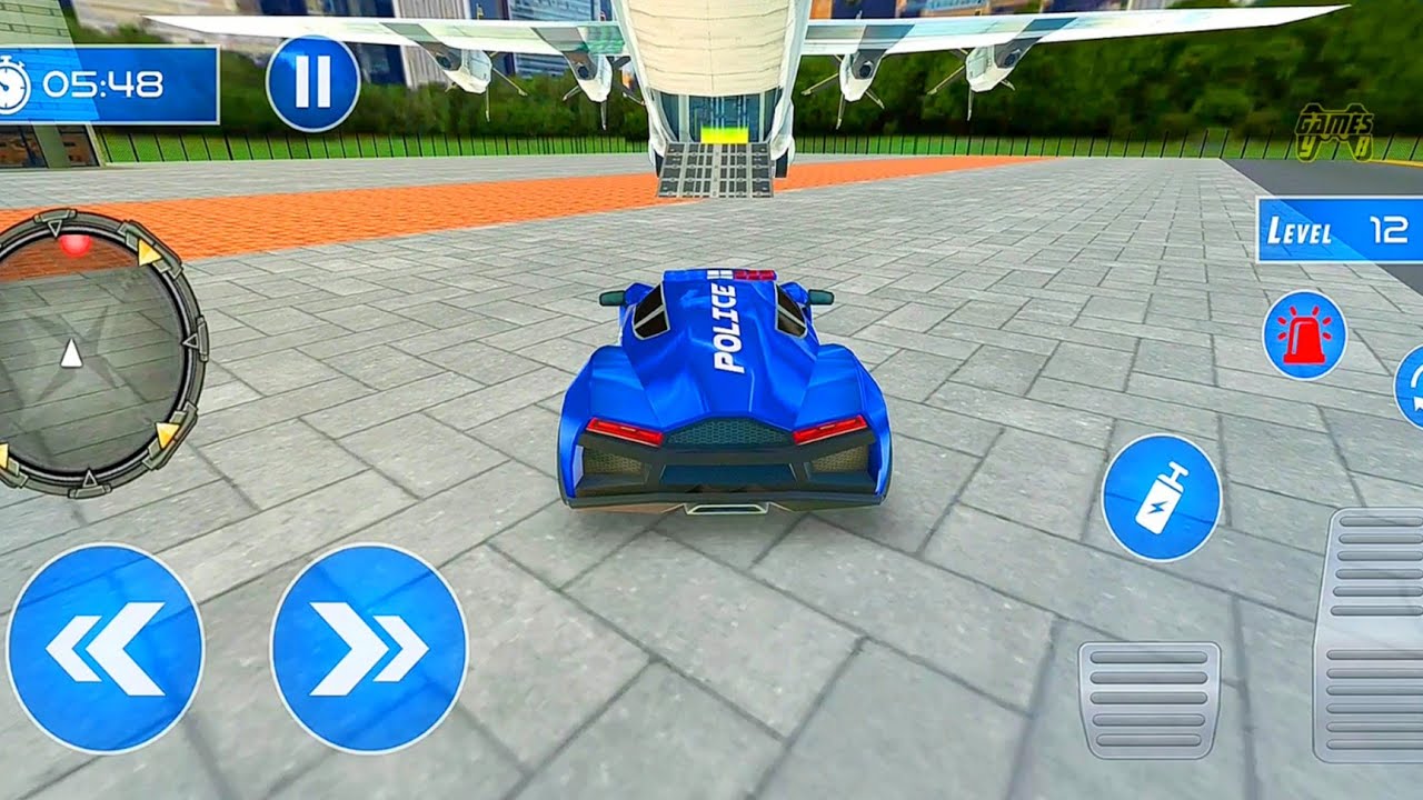 USA Police Plane Transporter Game: Transport Muscle Car Sport Bike With Truck | Android iOS Gameplay