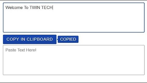Copy to Clipboard button using HTML, CSS & Javascript