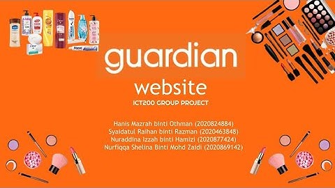 GUARDIAN WEBSITE 💄🛍️ || ICT200 GROUP PROJECT 2022