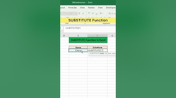 SUBSTITUTE Function in Excel | Advanced Excel Formula #excel #exceltutorial #exceltips