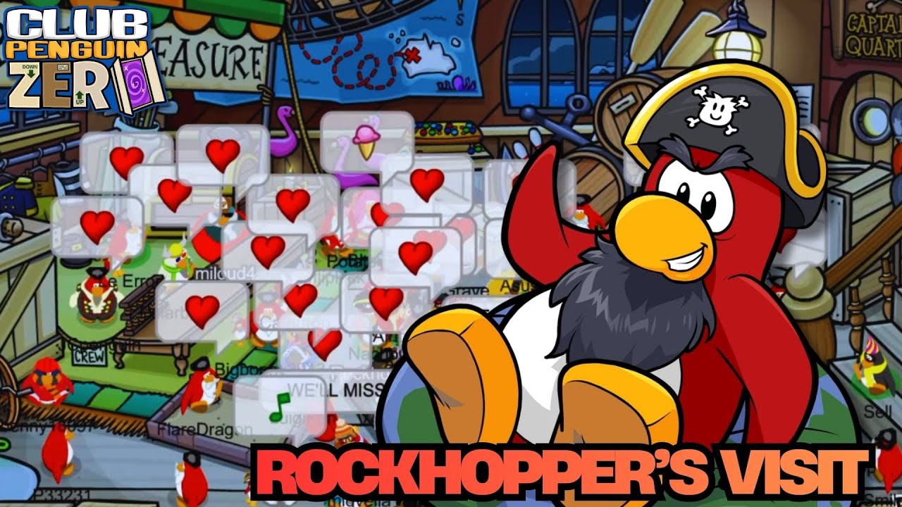 ❄️ ROCKHOPPER FINAL WINTER PARTY VISIT ⛵| CLUB PENGUIN ZERO