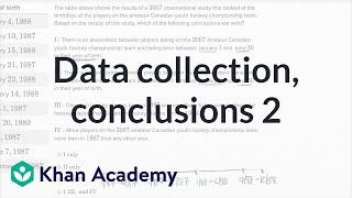 Data Collection And Conclusions  Harder Example | Math | New SAT | Khan Academy