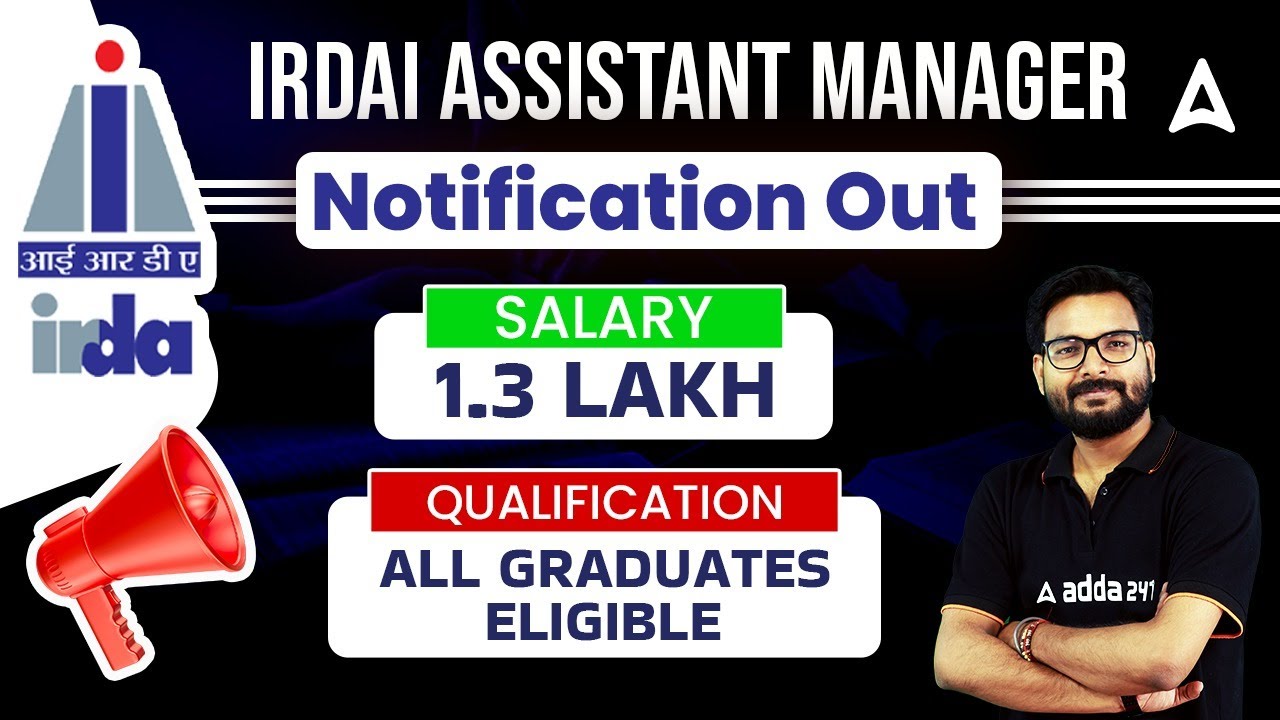 IRDAI Assistant Manager Notification 2023 | IRDAI Grade A Salary, Syllabus  | Full Details - YouTube
