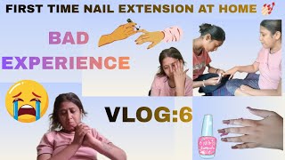 First time nail extension experience 🥰 bhot zyada Dard de Diya iss nail extension ne😭 vlog