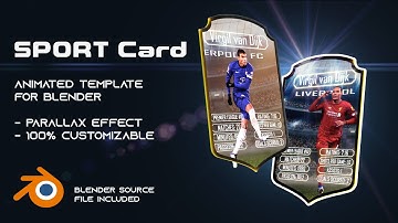 NFT Soccer card template for Blender (.blend file + tutorial)
