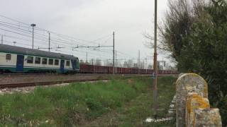 E633.224 con carri Taems in manovra a Ravenna!