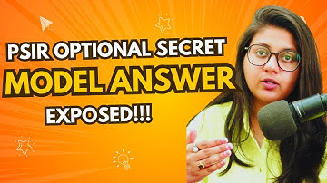 PSIR Optional Secret: Model Answers Exposed by Riddhi Sharma