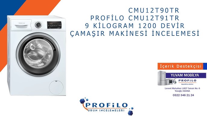 Profilo CMJ10180TR 8 Kilogram 1000 Devir Çamaşır Makinesi İncelemesi -  YouTube
