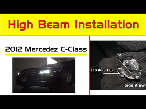 Mercedes-Benz C Class Headlights H7 LED Bulbs Change | Installation