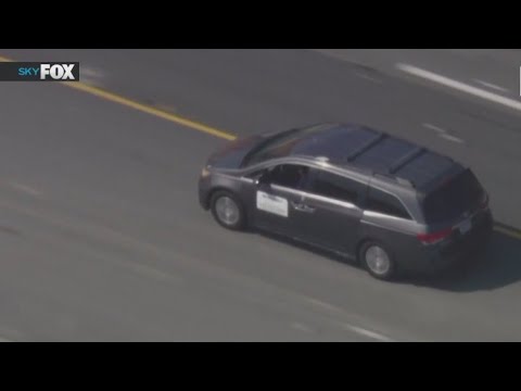 Stolen minivan leads police on 2-county chase - YouTube