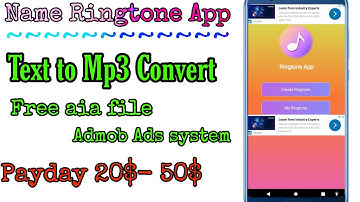 My Name Ringtone App,Free AIA File,Text To Mp3 Convert Extension | Kodular | First Online Creator...