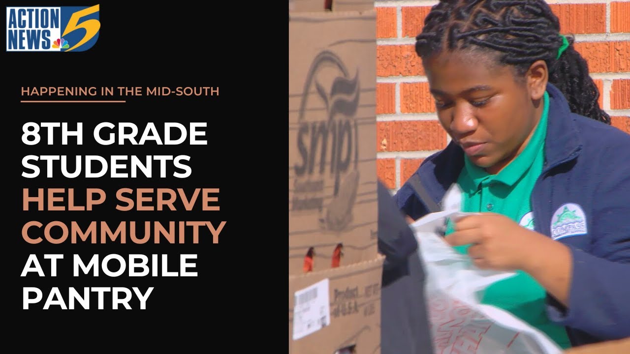 Compass Community School students trade classroom for day of service