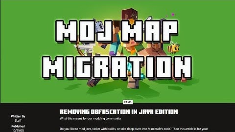 Minecraft Java - Fabric API - Mojang Obfuscation Migration