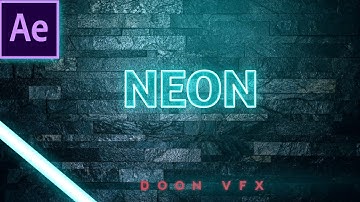 After Effects Tutorial | Neon Logo Animation Effect -(Saber)