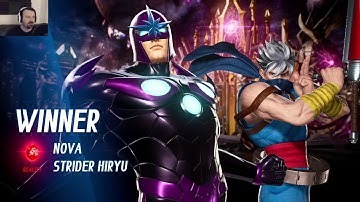 MvC Infinite: Week 2 Online Play pt30 - vs. Strider/Nova (BROKEN!)