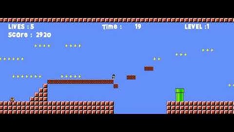 Super Mario Game(1-2 Programming project made with C++ and sfml)