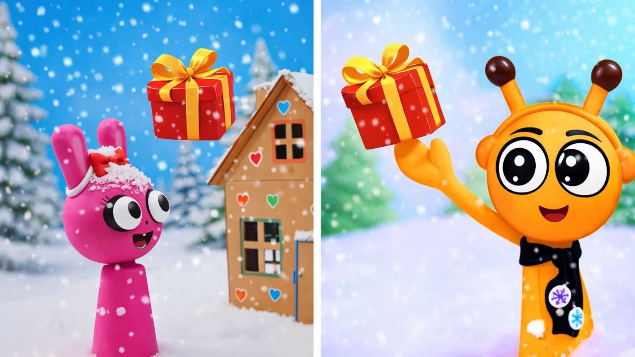 Рождественский сюрприз для Sprunki 🥹🎄 Новый картонный дом DIY! 🏠✨