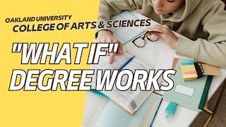 How to use What If in Progress to Degree (Degree Works) | OU College of Arts & Sciences