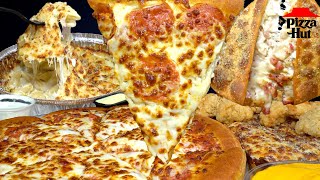 ASMR MUKBANG PIZZA HUT EXTRA CHEESE PIZZA, CHEESY BREAD, CRISPY CHICKEN | WITH CHEESE + RANCH screenshot 5