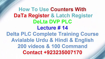 how to use counters with data register DELTA PLC  veriable counts introduction urdu hindi lecture 14