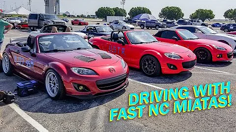 Driving with some FAST NC Miatas in SCCA Texas Autocross!