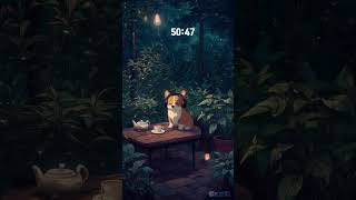 Garden Night Focus Deep Lo Fi for Late Night Study Work A quiet garden at night softly lit by flicke