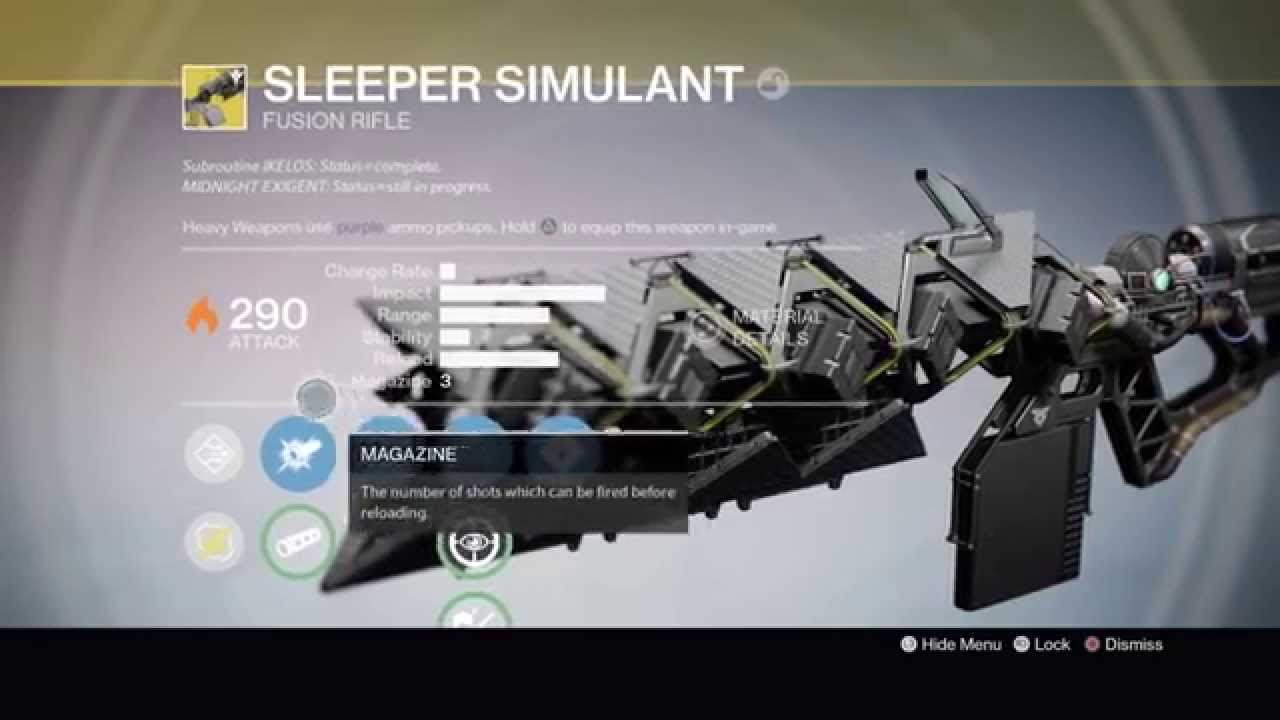 Destiny Sleeper Simulant Exotic Fusion Rifle Review + Gameplay