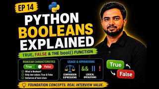 Python Booleans Explained | Ep 14 — True, False & the bool() Function