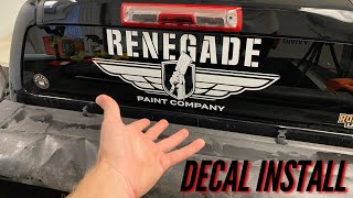 Rear Window Decal Install