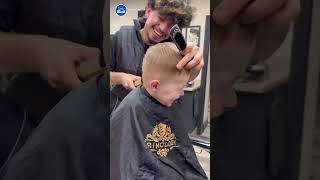 Adorable Little Boy Cant Stop Laughing During Haircut