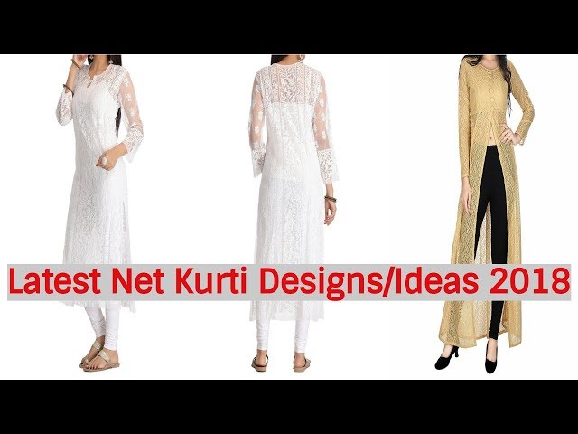 Stylish Net Kurtis design ideas 2020| Partywear Net fabric kurti & shrugs  designs - YouTube