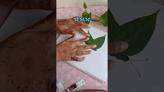 How to make a butterfly from leaves #artfromnature #diy #foryoupag #origamiowl #origamilovers