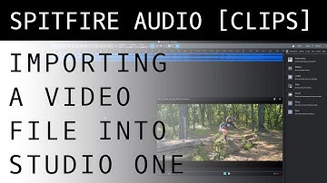 Importing a Video File Into Studio One Professional