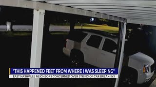 East Nashville neighbors concerned over string of car break-ins