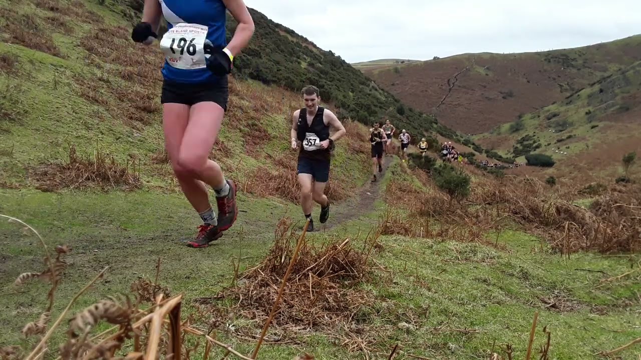 Longmynd valleys fell race(English champs). Lead runners @1m50sec