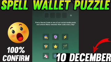 Spell Wallet Daily Puzzle 9 December | SpellWallet Today Puzzle| Spell Wallet Secret codes​
