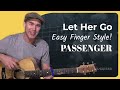 Let Her Go - Passenger - Guitar Lesson Tutorial Acoustic Finger Style (BS-625)