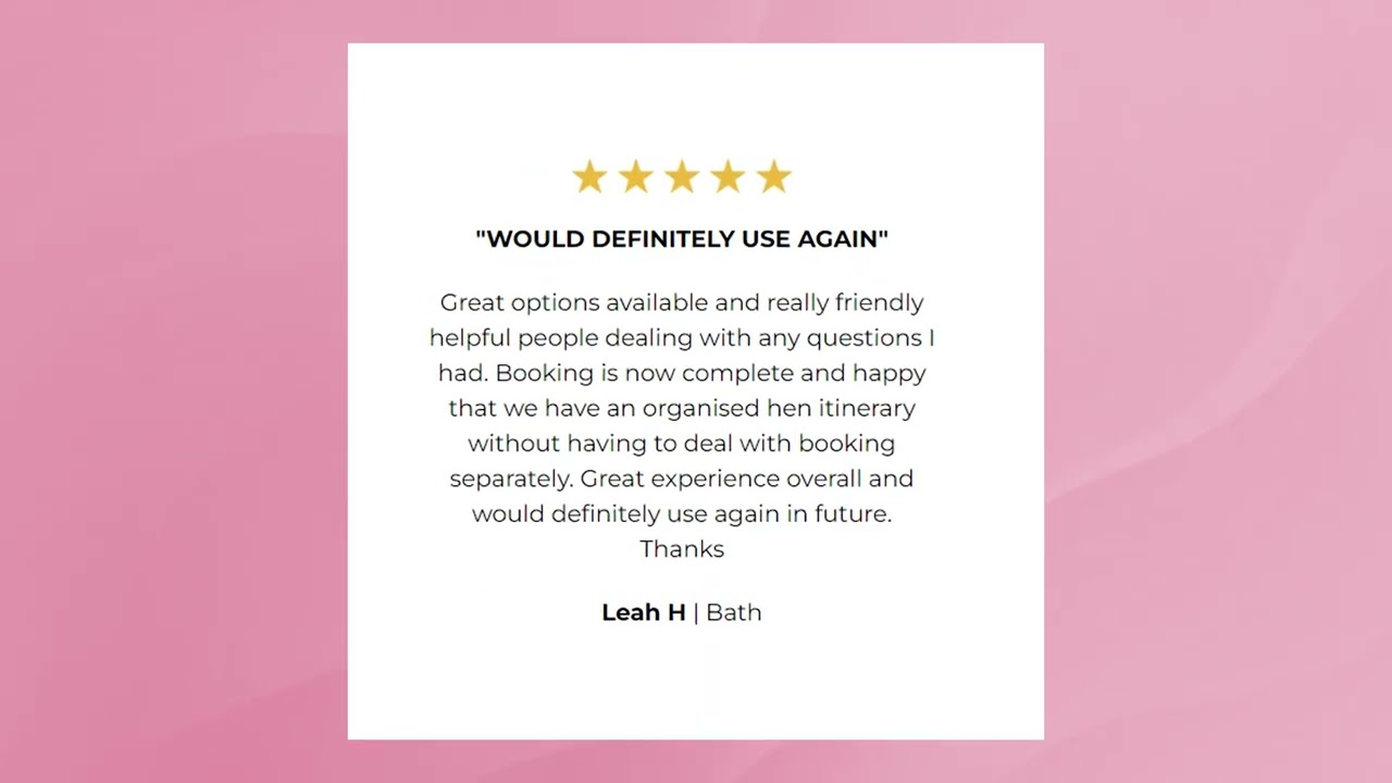 5-STAR REVIEWS | Hen Parties with Funktion Events