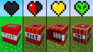 minecraft TNT with different hearts